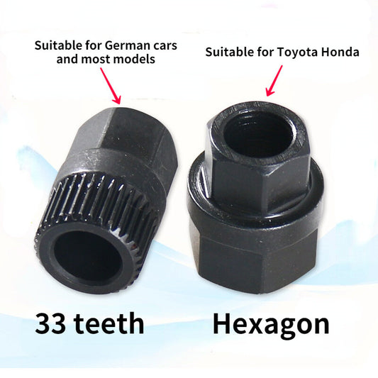 33 Spline Hexagon Alternator Clutch Wheel Pulley Removal Installation Tool