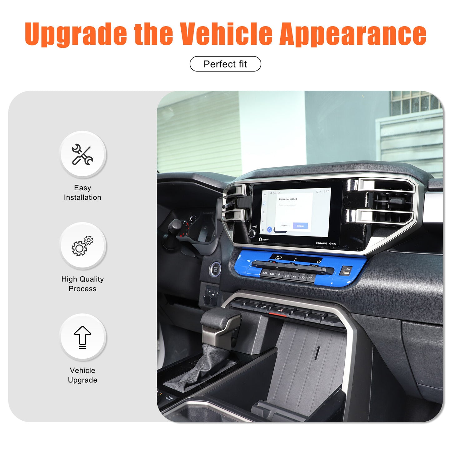 Blue air conditioning mode selector button cover for Sequoia 2022 - 2025 n