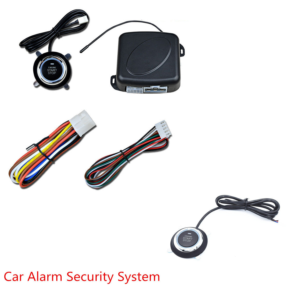 Auto Car Alarm Security System Engine Starter Keyless Entry Push Button Kit Set