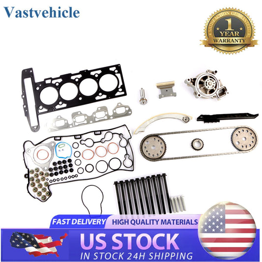 Head Gasket Bolts Timing Chain Kit Water pump For 07-08 for Chevrolet G5 HHR 2.2L