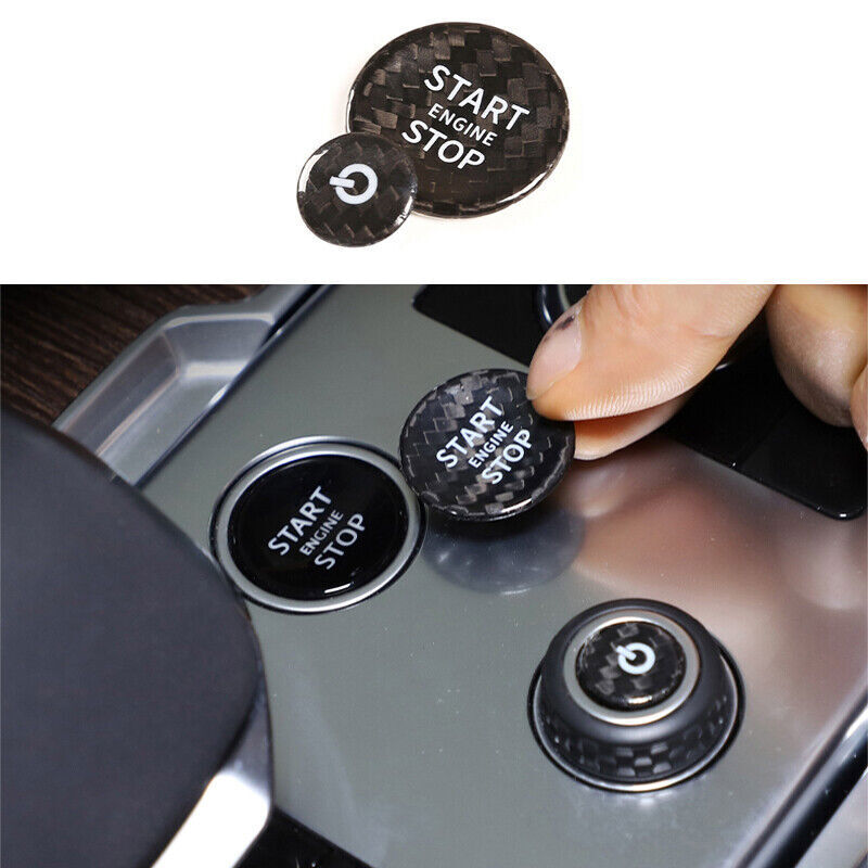 Carbon Fiber One-Button Start Switch Cover Trim for Range Rover Sport 2023-2024 n