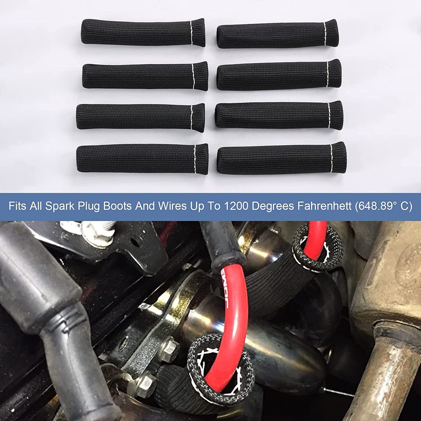 8-piece spark plug thread shoe protective cover heat insulation package
