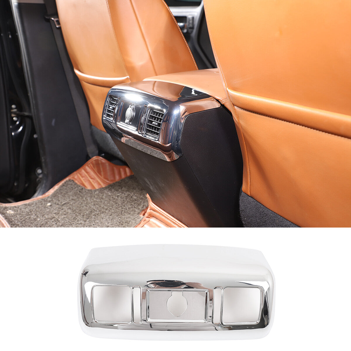 2-Piece Silver Steel V8 Exterior Exhaust Cover Trim for X6 G06 2020 2021- v