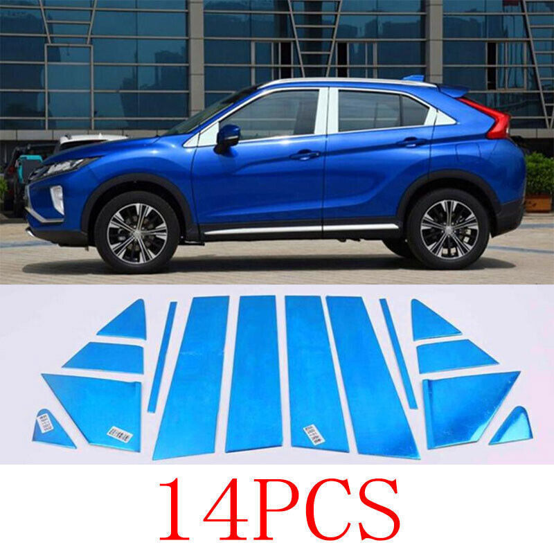 For Eclipse Cross 2020-2023 Chrome Steel Car Window Bc Pillar Cover n