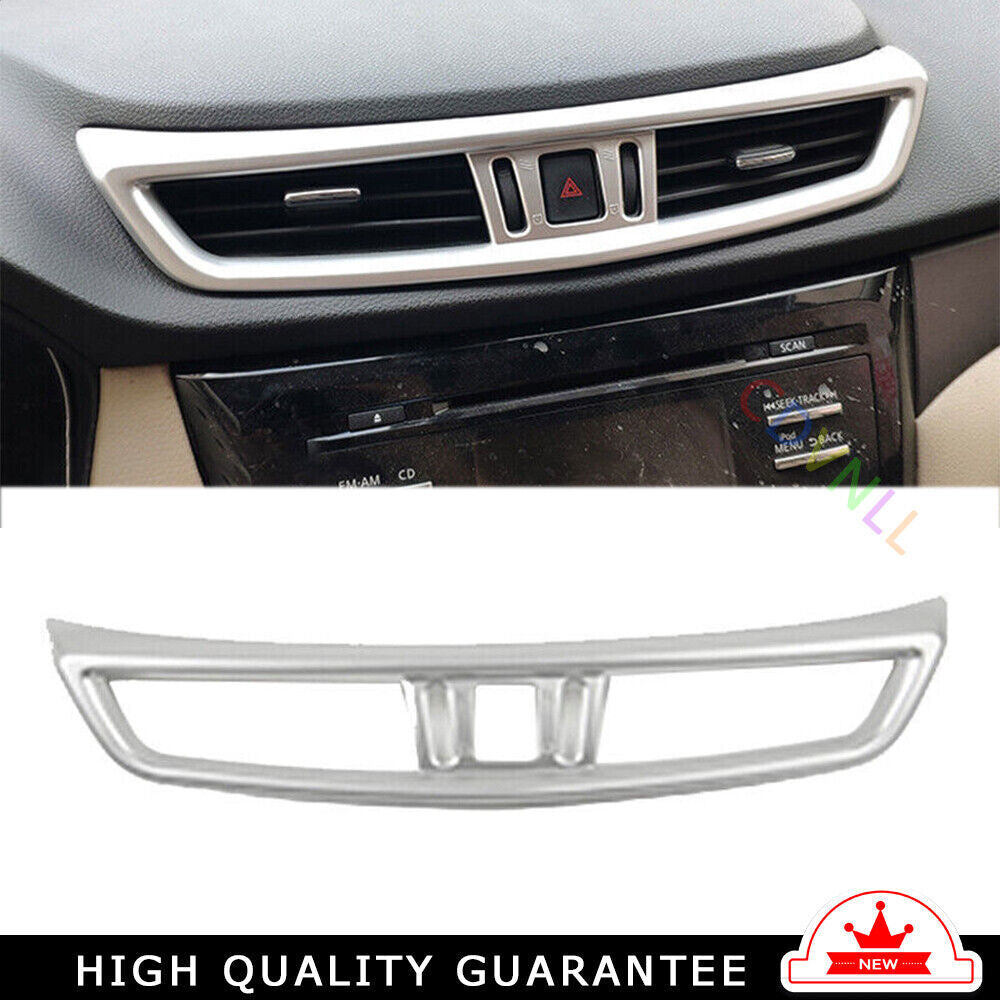 Middle Air Outlet Vent Cover Trim for Nissan Rogue Sport 2017-21 Matte Silver