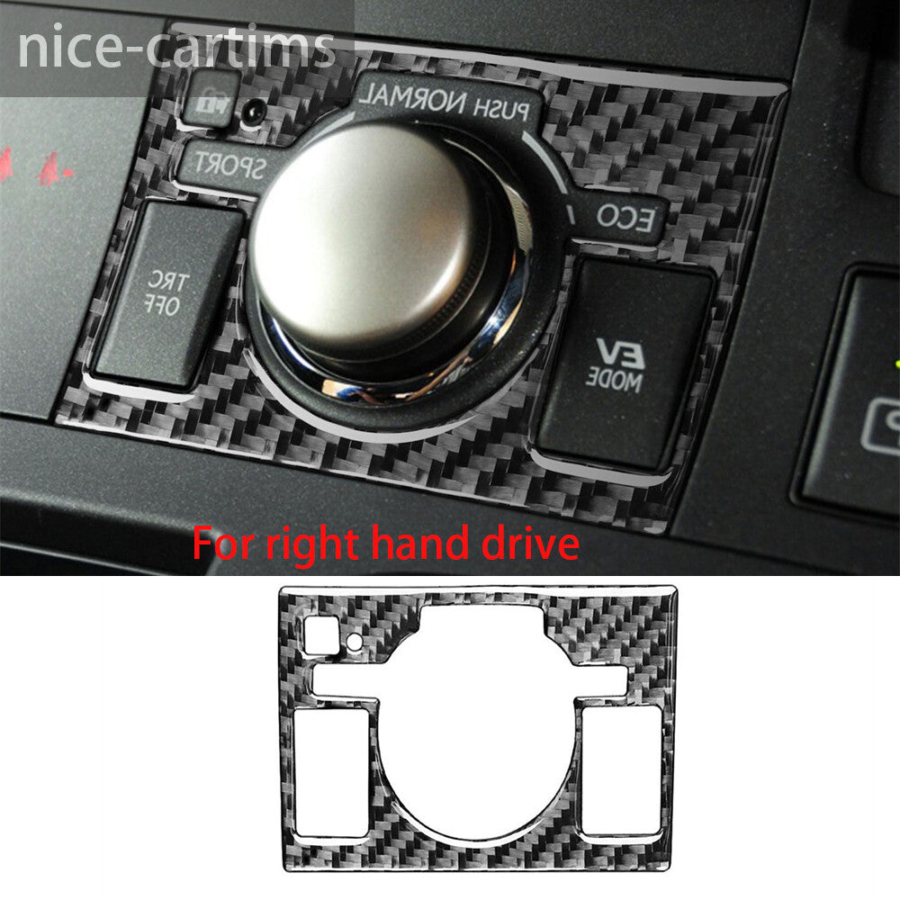 for Lexus CT200h 2011-17 RHD Center Consol Drive Mode Button Cover Carbon Fiber