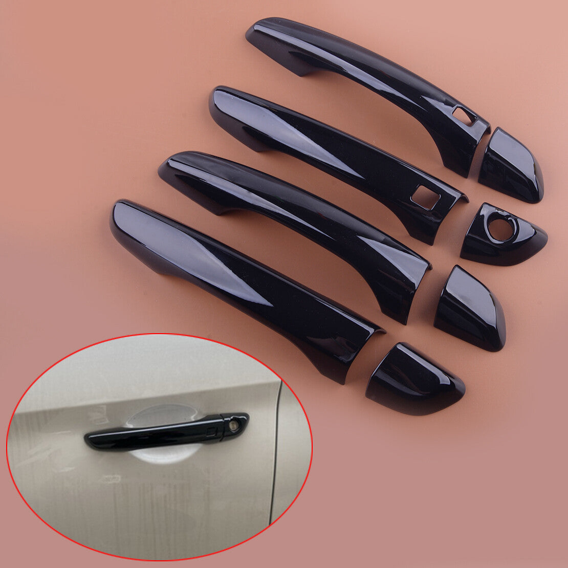 Outside Door Handle Cover Trim for Smart Hole Fit for for Hyundai for Elantra 2017-2020 v
