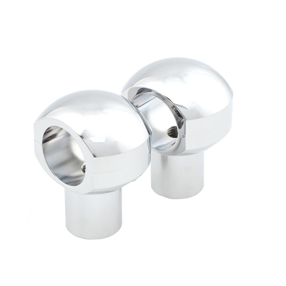 Chrome 32mm CNC Handlebar Riser Bar Mount Clamp for Harley Touring Softail Dyna Q