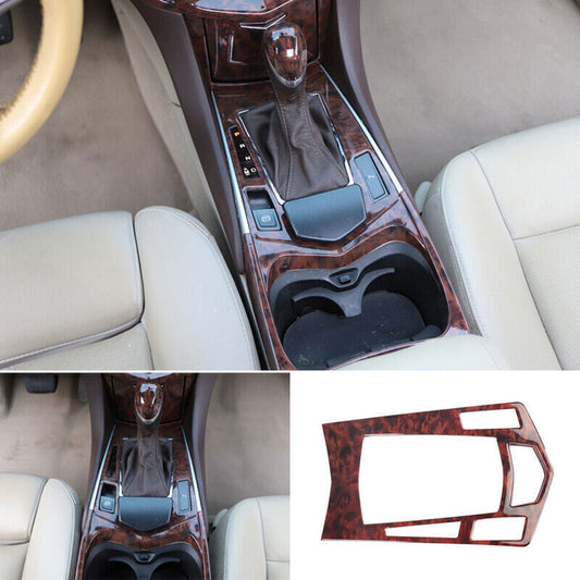 for Cadillac SRX 2010-15 Wood Grain Inner Console Gear Shift Panel Frame Trim 1P