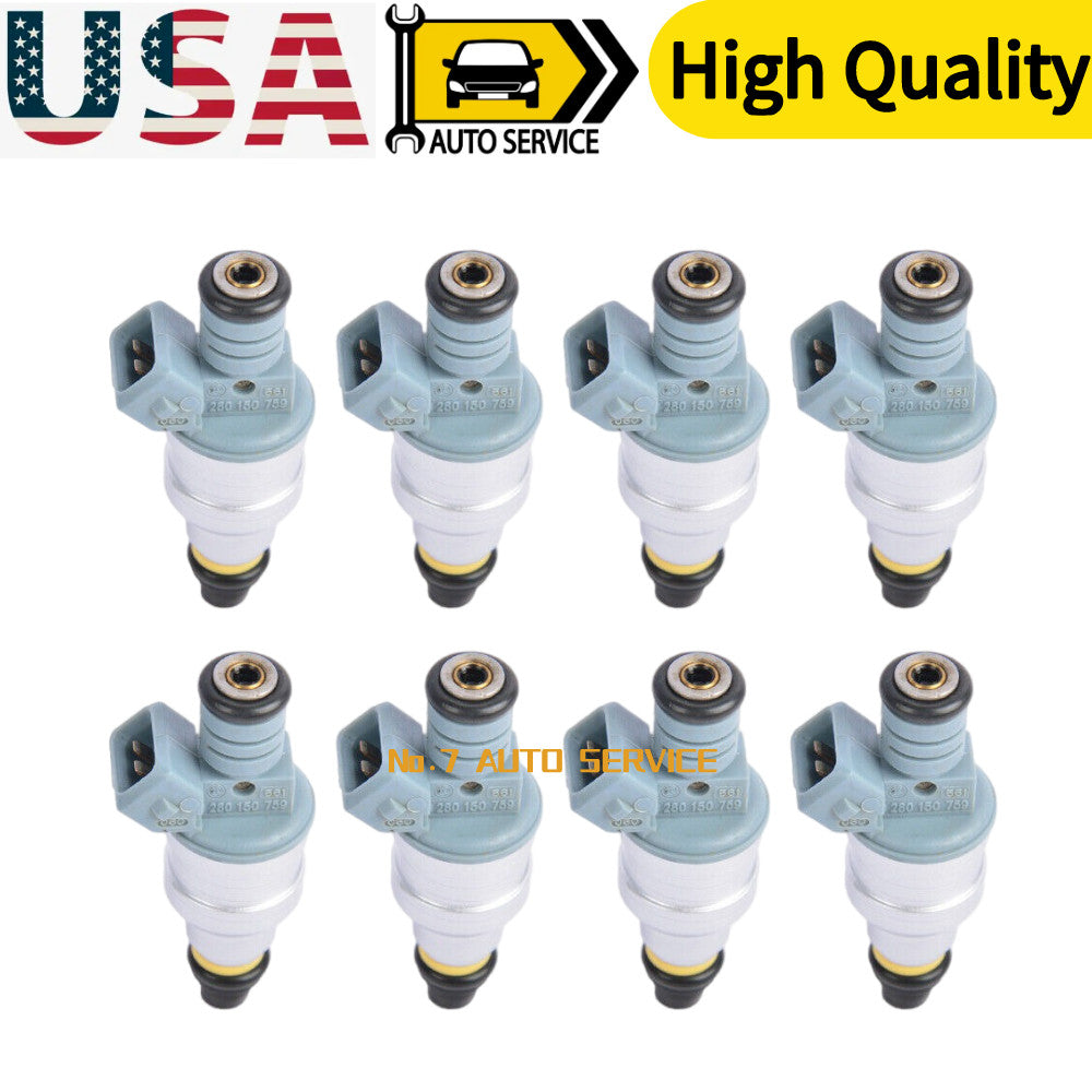 8x Fuel Injectors Set 0280150759 for 1988-1991 for Ford 7.5L V8 460