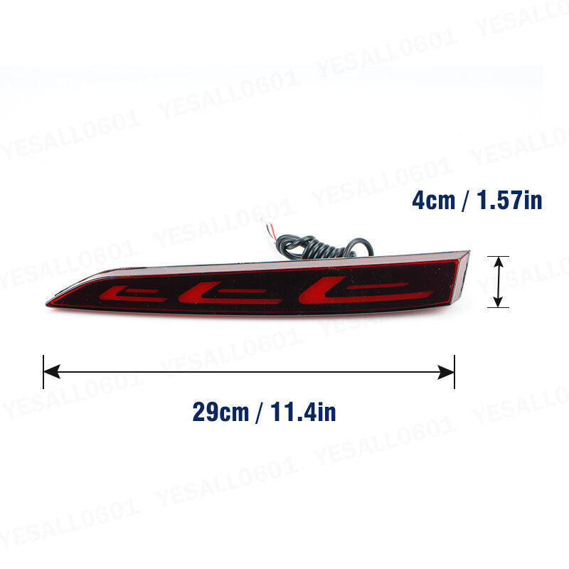 LED Rear Bumper Lamp Reflector Stop Brake Fog Light for Hyundai Accent 2018-21 n
