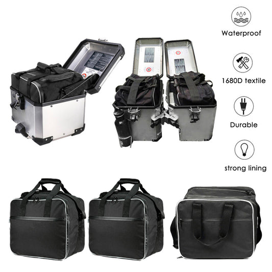 3Pcs Motorcycle Luggage Bags Top  Side Inner Bags for BMW R1200GS R1250GS Adv Q