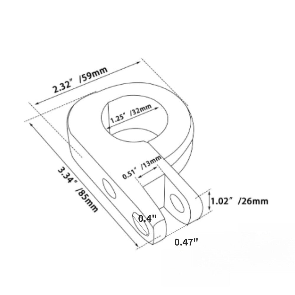 1-1/4 inch 32mm Feet Clip Replacement Parts for Harley-Davidson , for Honda , for Yamaha , and General Purpose n