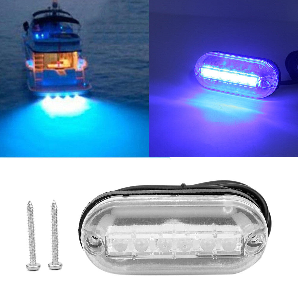 New LED Underwater Light Marine Boat Yacht Bottom Lamp DC12V 3W(Blue )