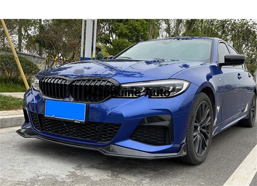Gloss Black Front Bumper Spoiler Lip Splitter for BMW 3 Series G20 G28 2019-2021 Q