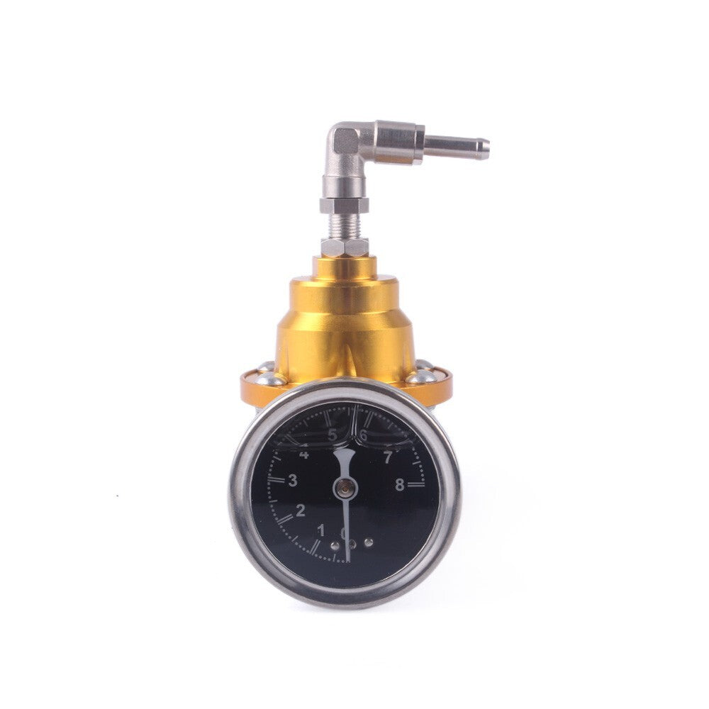Gold Universal Adjustable Car Fuel Pressure Regulator with Oil Gauge Kit