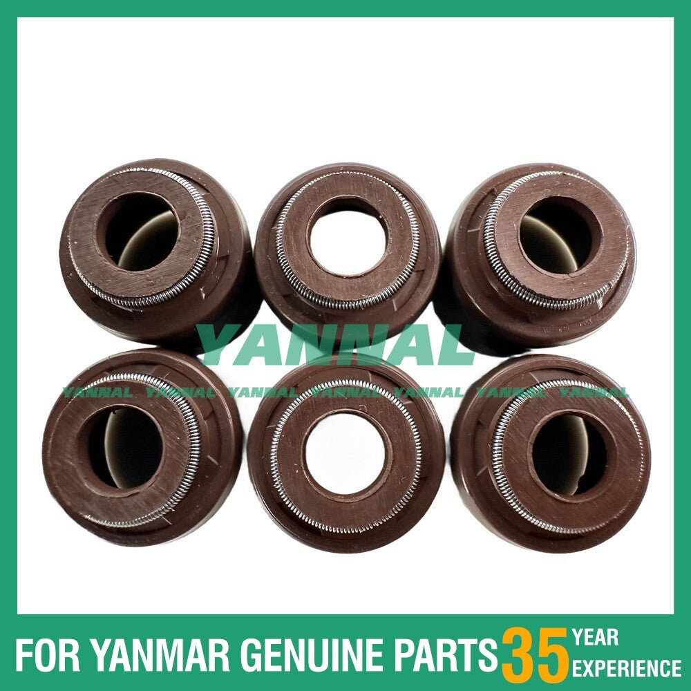 6-piece set of valve oil seals for S3L engine parts -
