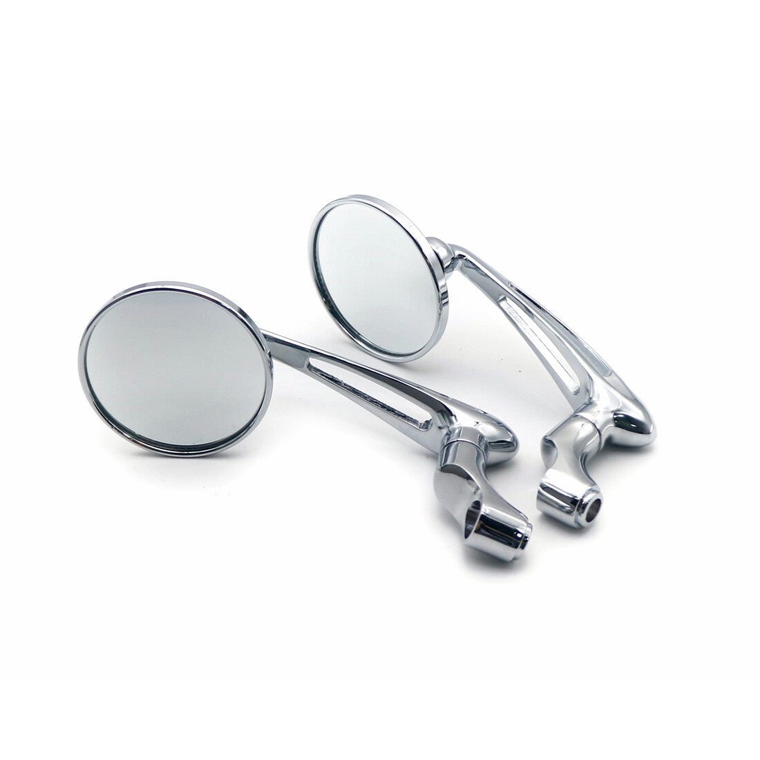 Chrome Retro L-bar Round Rearview Side Mirror for Honda GN125 Cafe Racer Custom Q