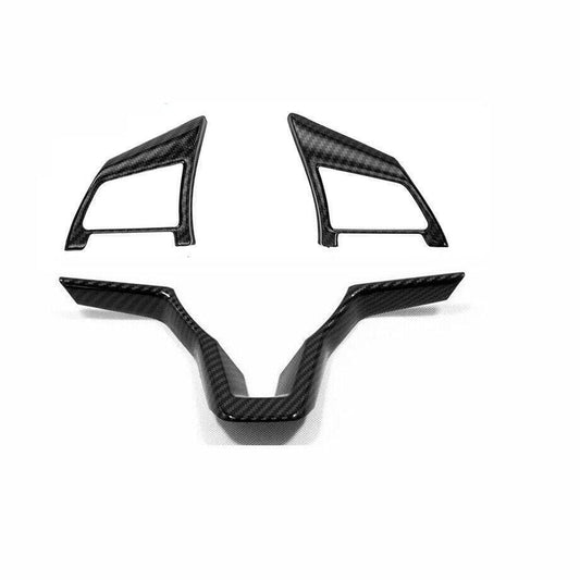 for Nissan Sentra 2020-2023 Carbon Fiber ABS Steering Wheel Frame Decor Trim*3X