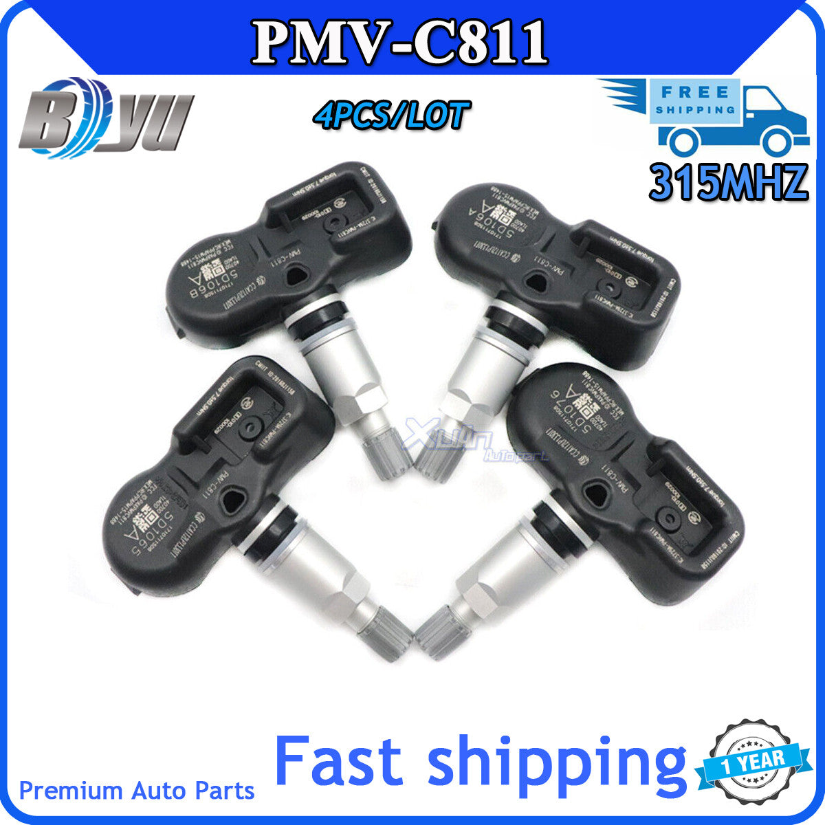 Tire pressure sensor (TPMS) for Infiniti M37 and 4x 40700-1LA0E PMV-C811- v