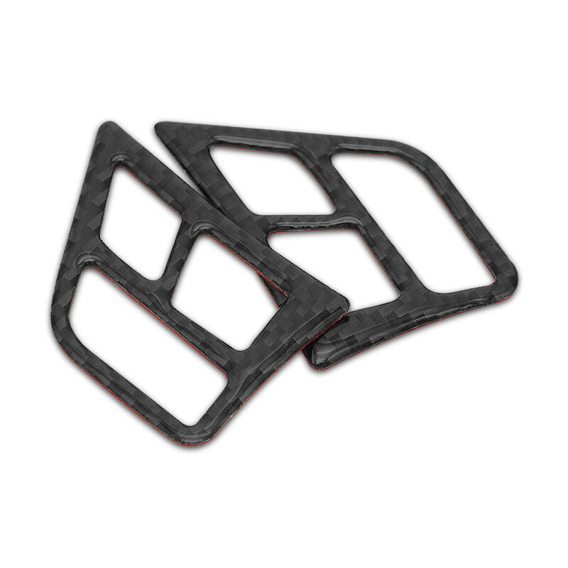 2X Carbon Fiber Steering Wheel Button Trim for BMW 3 Series E90 2005-2012