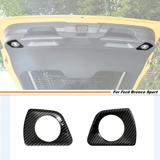 For 2021 - 2024 Bronco Sport Carbon Fiber Tailgate Reading Light Trim Cover v