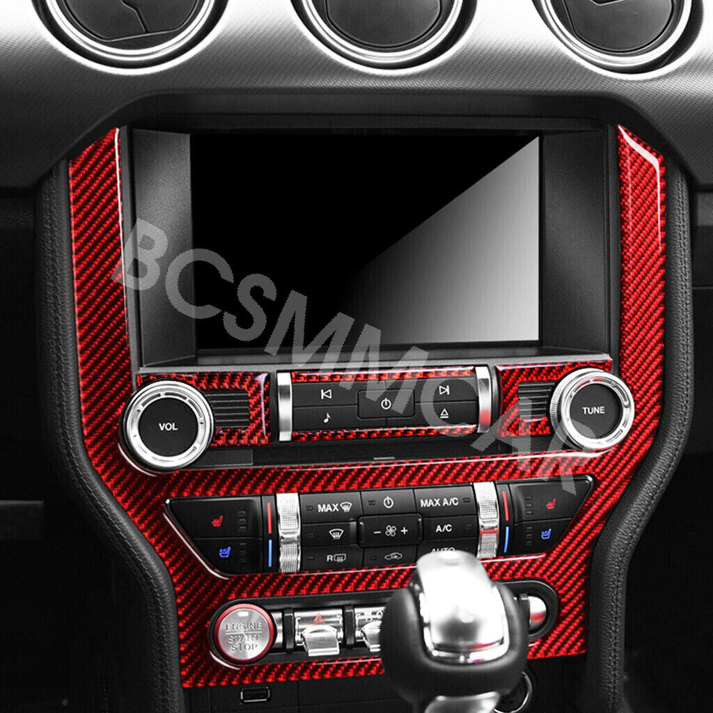 Fit  for ford  for Mustang 2015-2019 Center Console CD Frame Decoration Sticker Trim