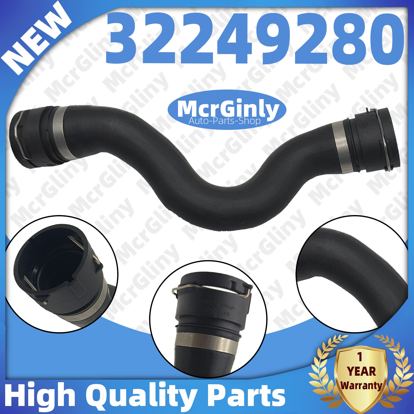 Upper radiator coolant hose suitable for Volvo V60 V70 S60 S80 XC60 XC70 B6304T4 32249280- n