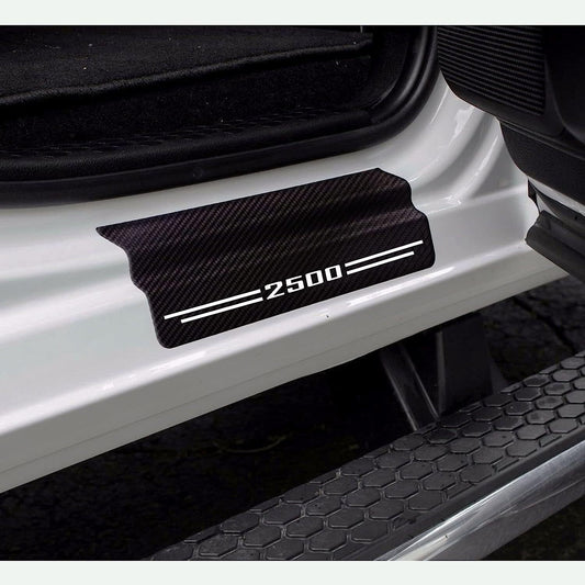 4pcs for Dodge for Ram 2500 Carbon Fiber Cab Truck Door Sill Plate Cover Protectors