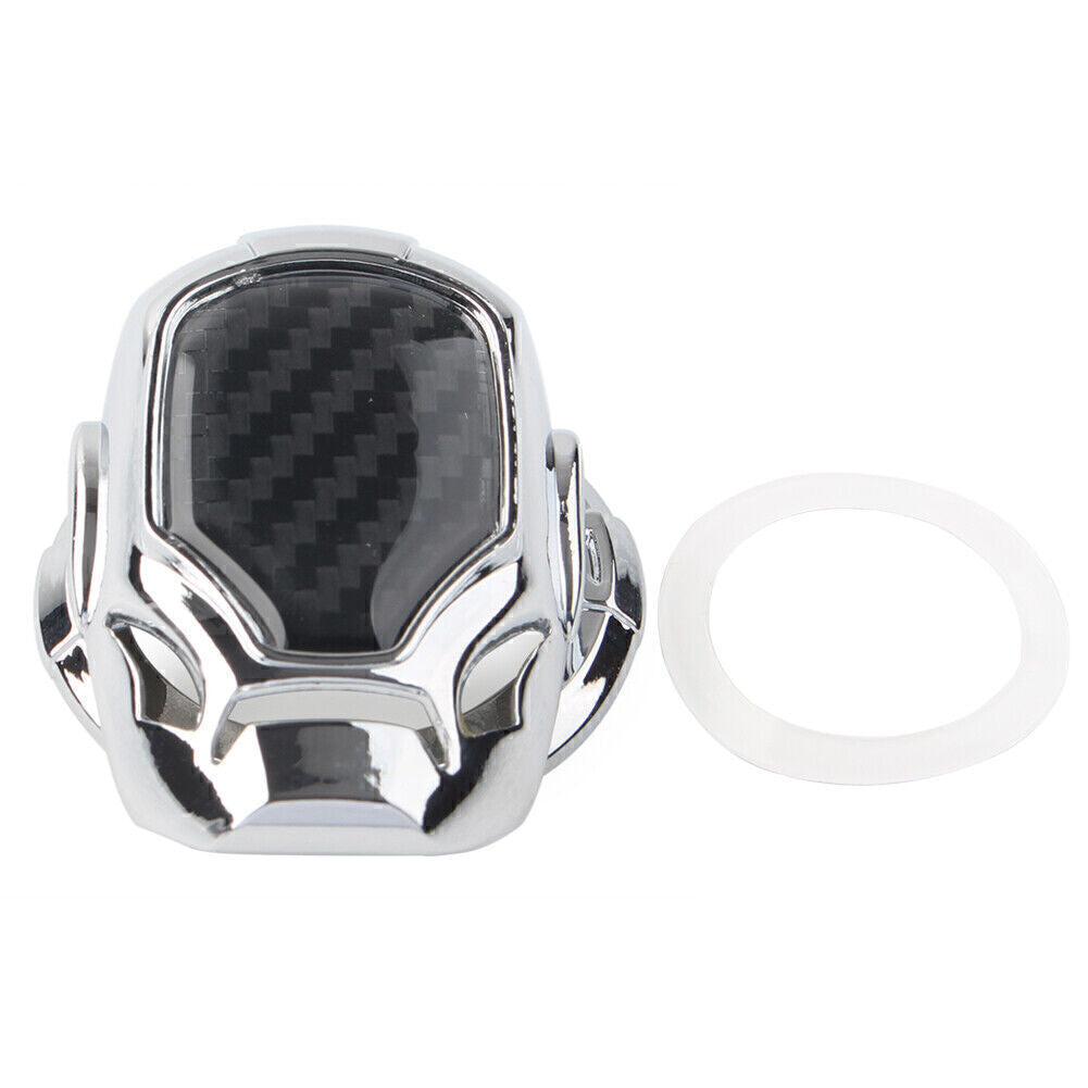 Ignition Engine Decor Ring Trim Cover Cap Start Stop Button Silver Universal