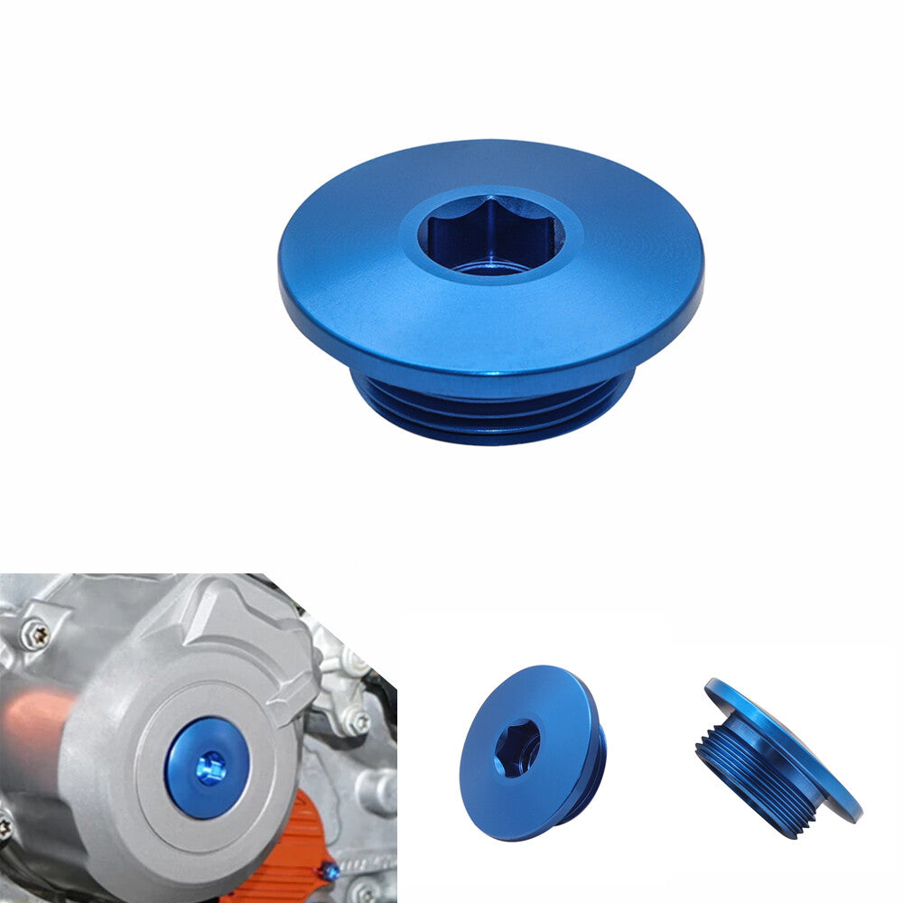Blue CNC Engine Ignition Cover Plug Cap For 690 Supermoto SMC Enduro ABS 390 Q