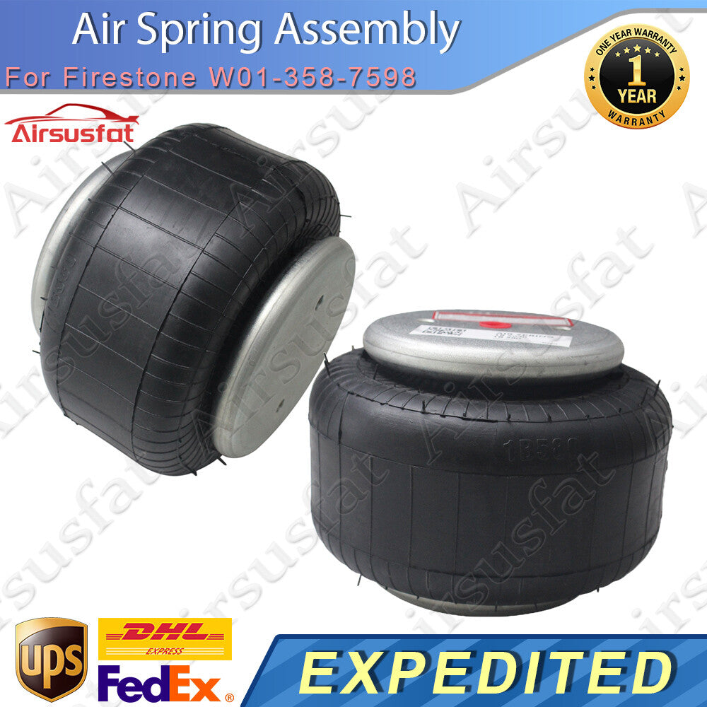 Pair for Firestone W01-358-7598 1B8-580 Air Suspension Shock Spring Bag