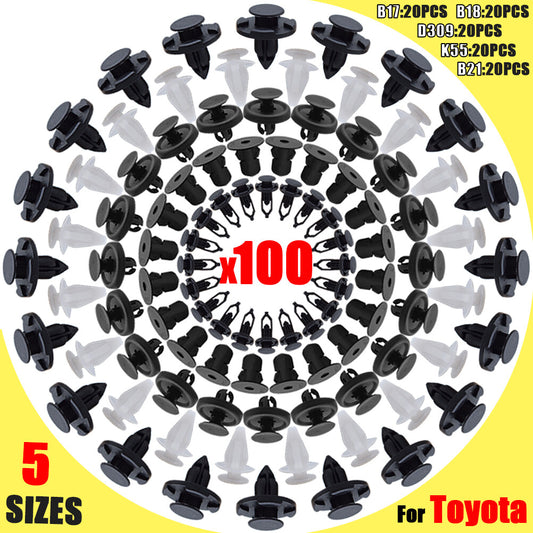 100 x for Toyota Prado Door Trim Clips Screw Mounting Grommet Wheelarch Retainer