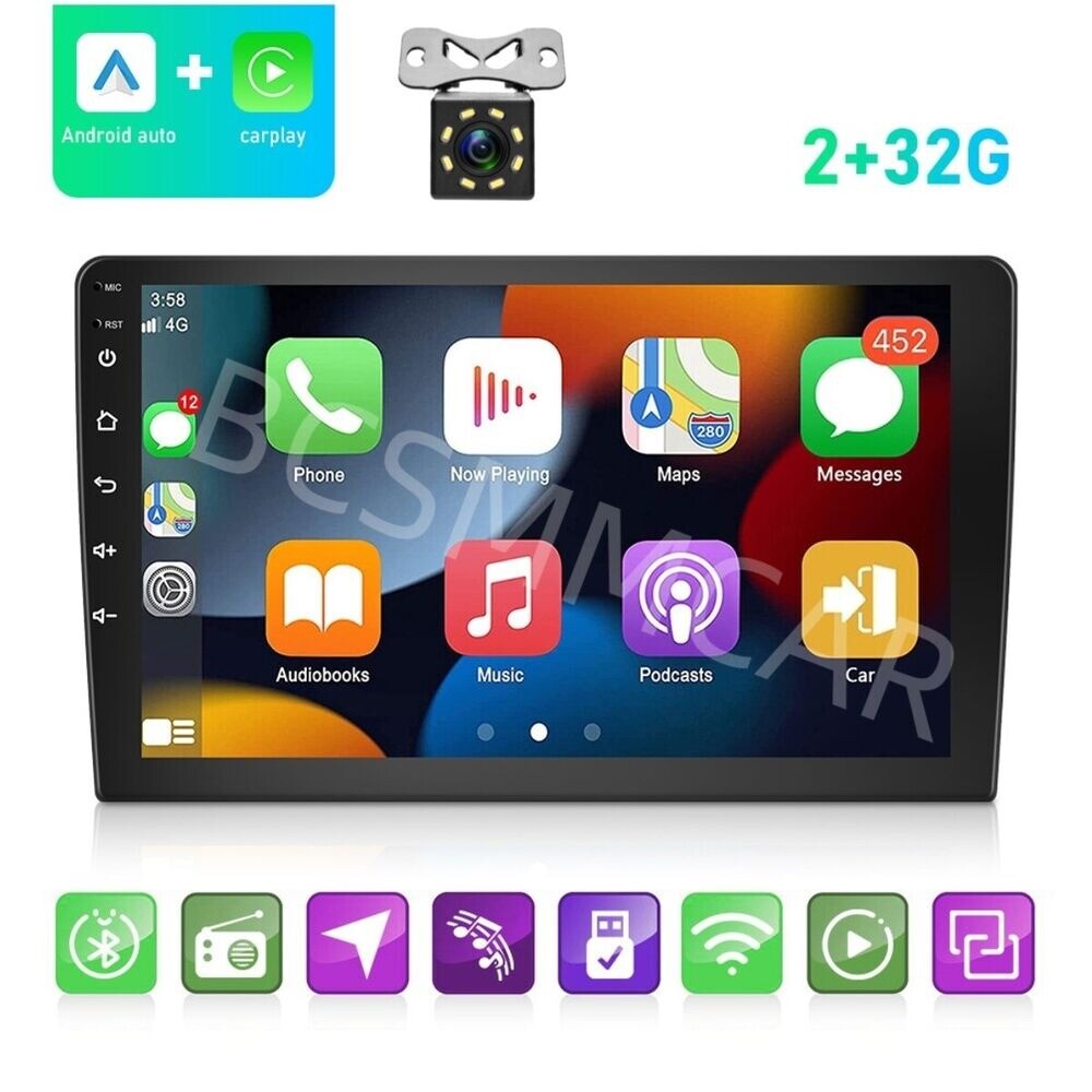 For Carplay Android 13 2 Din Stereo Radio GPS Touch-Screen Radio For Car n