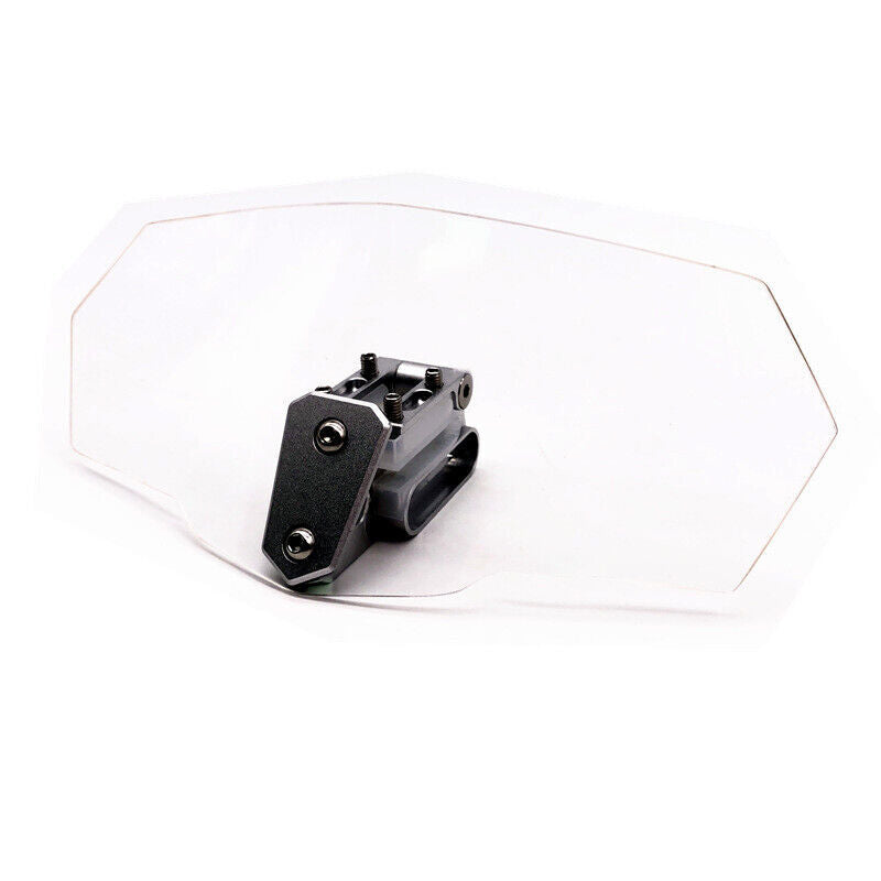 Adjustable clip-on windshield for motorcycles and scooters, extended boiler windshield - n