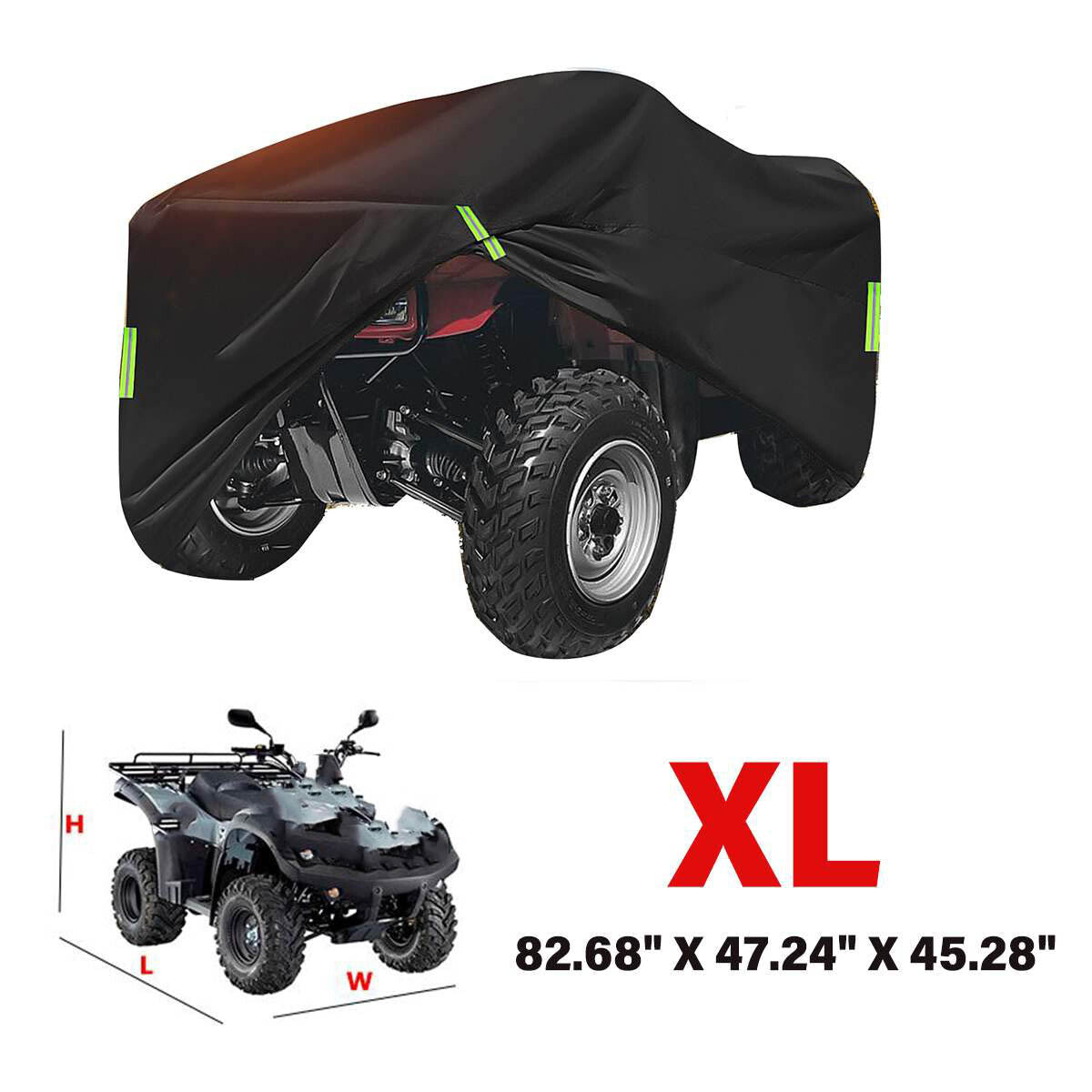 All-terrain vehicle protective cover, waterproof, UV-resistant, rainproof, all-weather protection, XL universal. Q