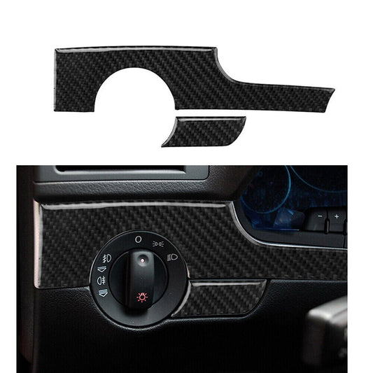 3Pcs Central Air-Con Vent Trim Cover Decor Carbon Fiber for Audi Q5 2009-2017 v