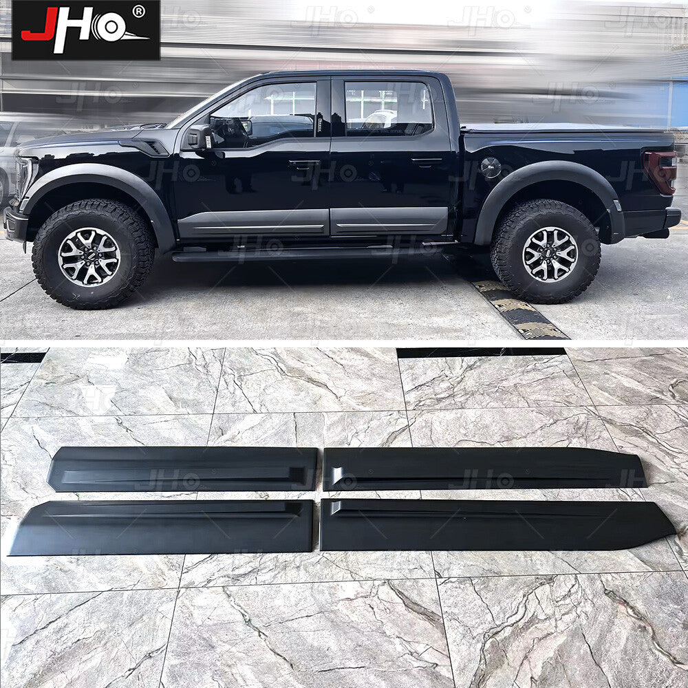 Black Plastic Door Body Side Molding Cover Trim Protect for Ford F150
