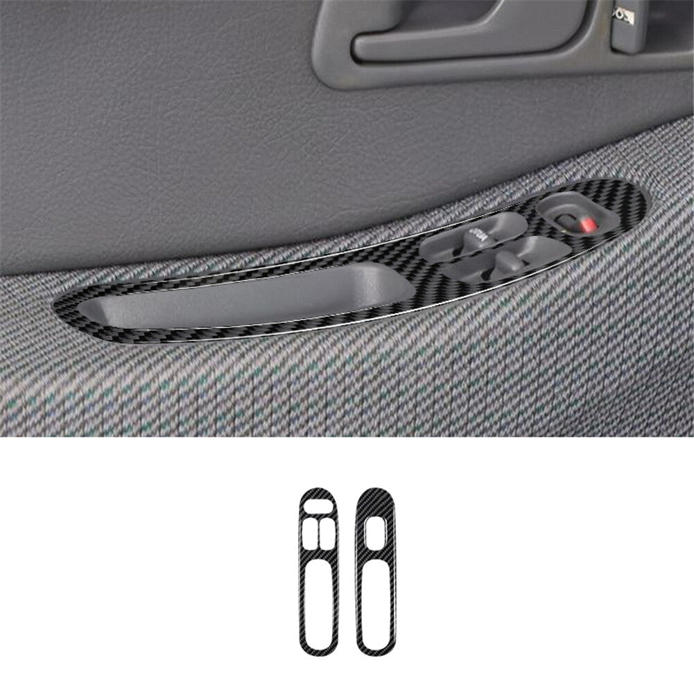 Suitable for Audi Q5 2018-2021 carbon fiber sticker interior door anti kick panel cover decoration- v
