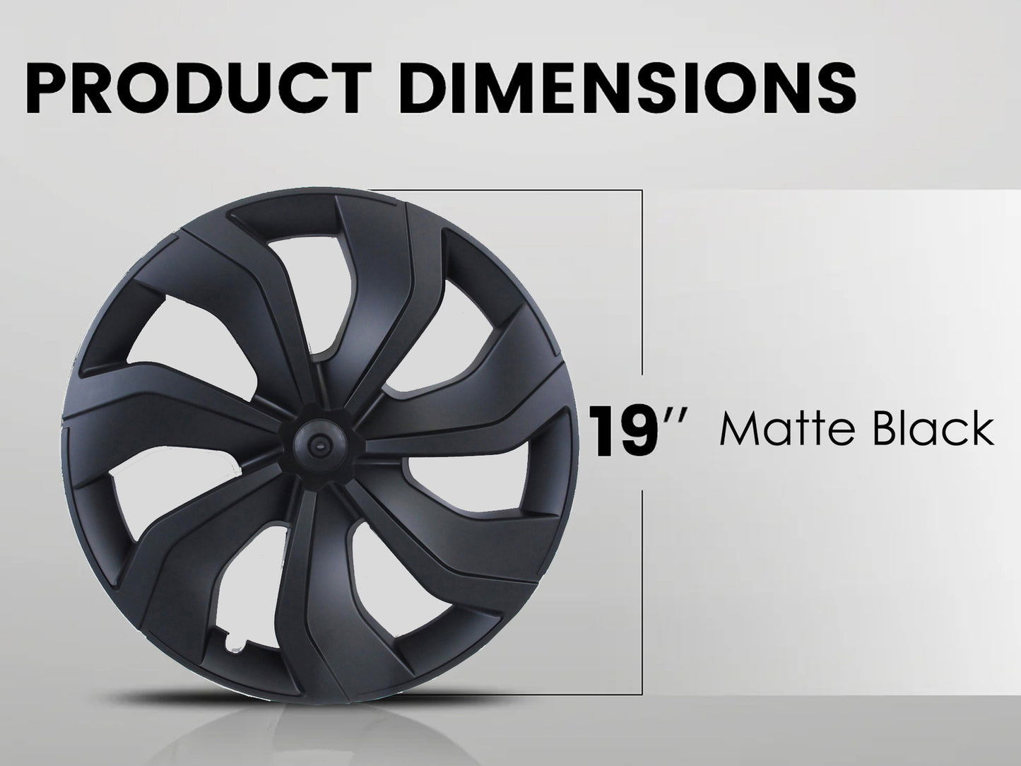 Wheel cover/hub cap suitable for 20-23 inch for Tesla for Model Y wheels, fits 19-inch wheels only. Q