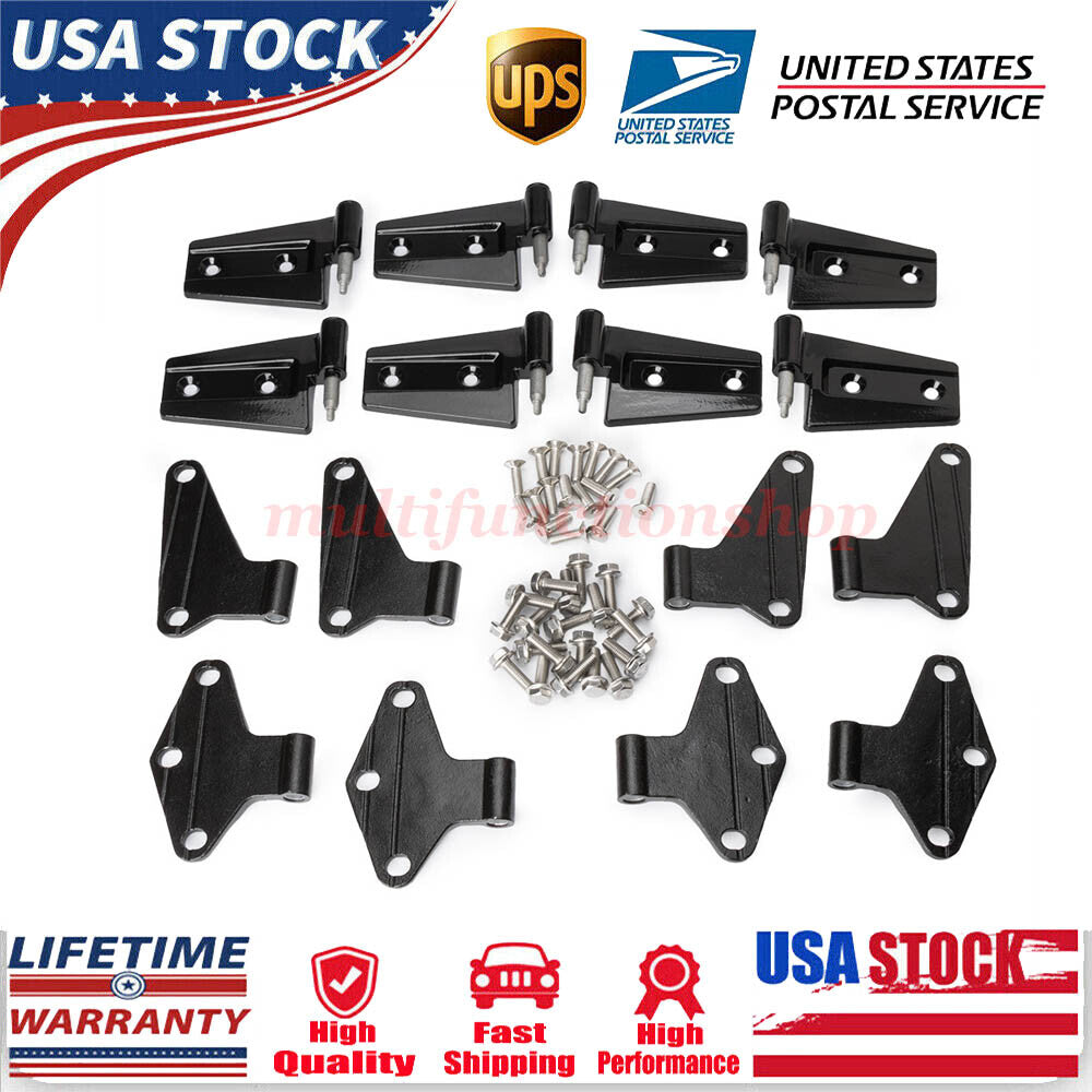 16PCS for Jeep for Wrangler JK Body Door Hinge Replacement Set Powder Coat 2007-2018 Q