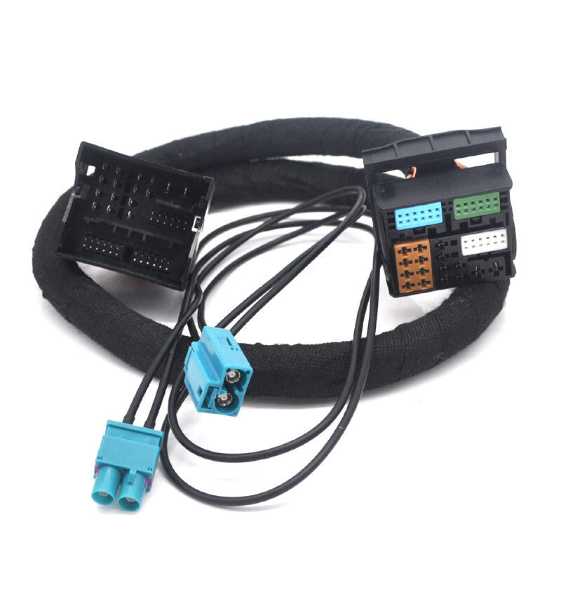 MQB Extension Dual Fakra Harness 52P Plug 80cm Radio Cable set for VW for SEAT for AUDI v
