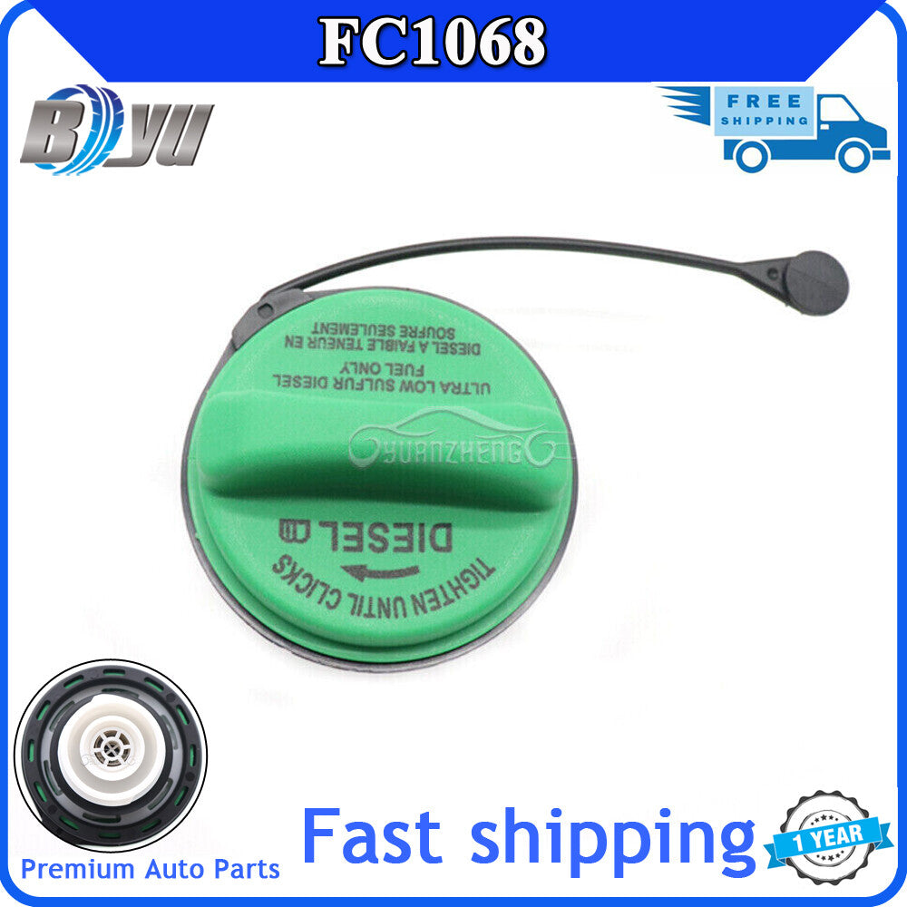 Green diesel fuel tank gas cap with tether 8C3Z-9030-C suitable for Super Duty FC1068- v