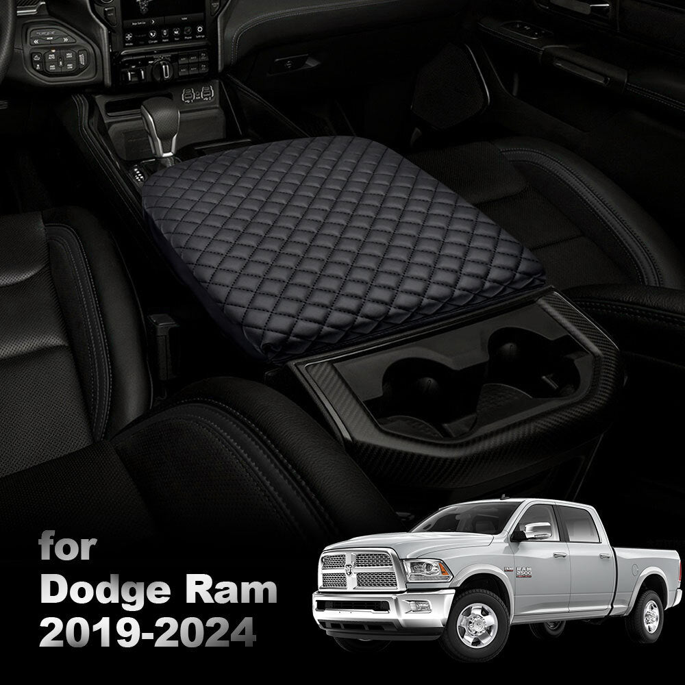 Leather fits 2019-2024 for Ram 1500 2500 Floor Control Console Armrest Protector Cushion - n