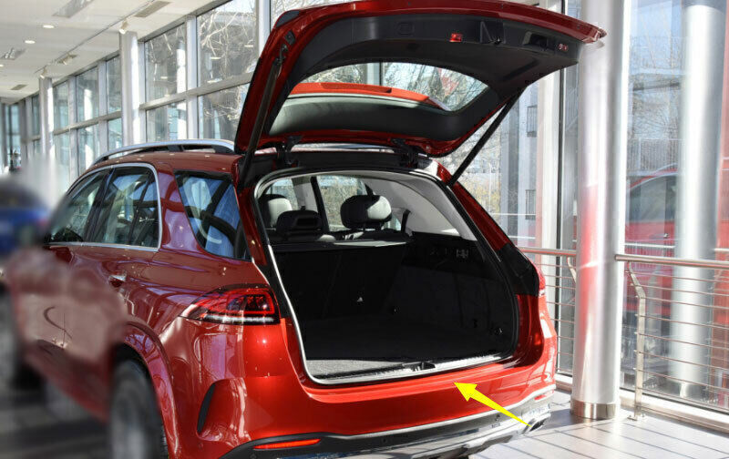 for Benz GLE GLS 2020-24 Chrome Titanium Outer Rear Bumper Protector Sill Plate n
