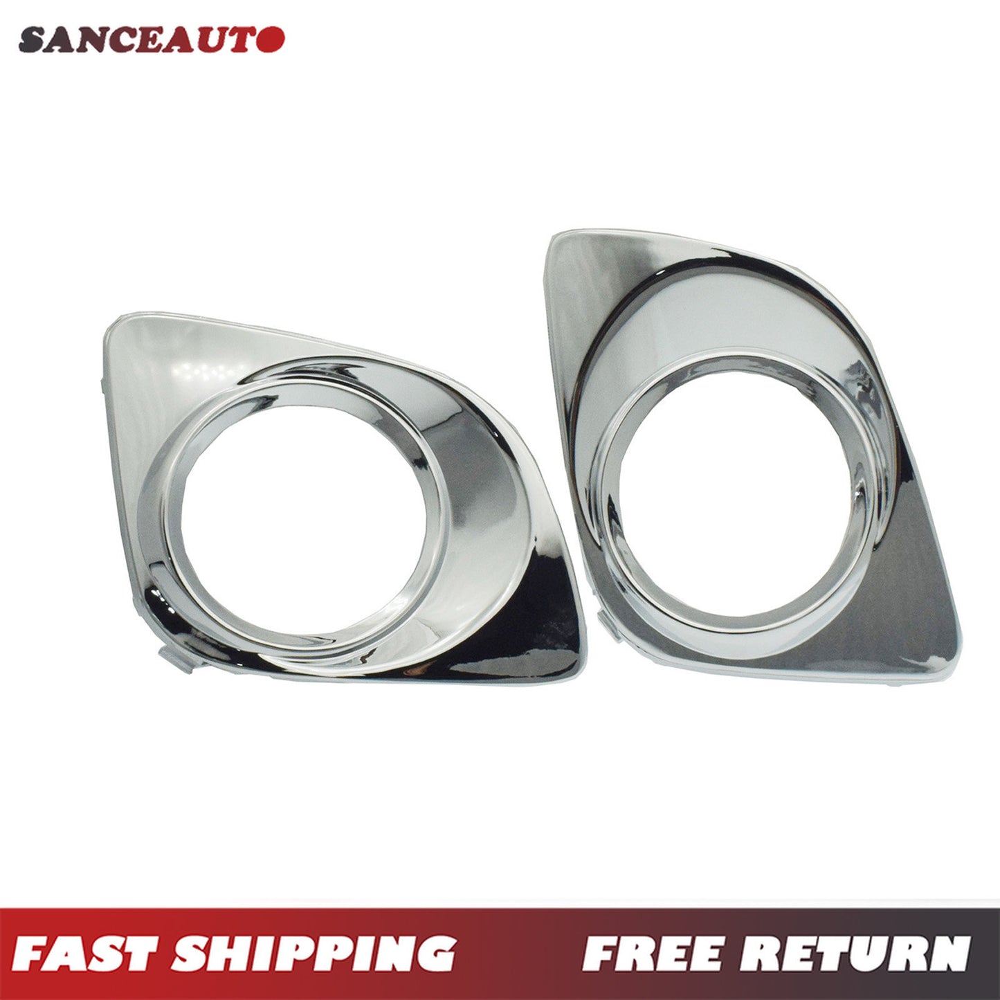 Front bumper fog light housing cover insert LH right grip 2 chrome pieces suitable for Venza 09-12- n