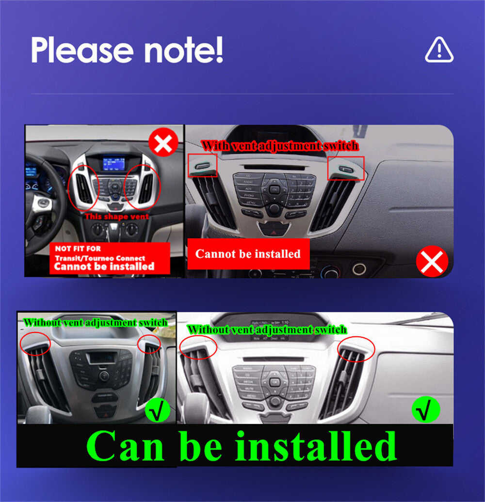 9 Android Stereo Radio GPS 4+64GB For 2013-2019 for Ford Transit Custom w/ Carplay
