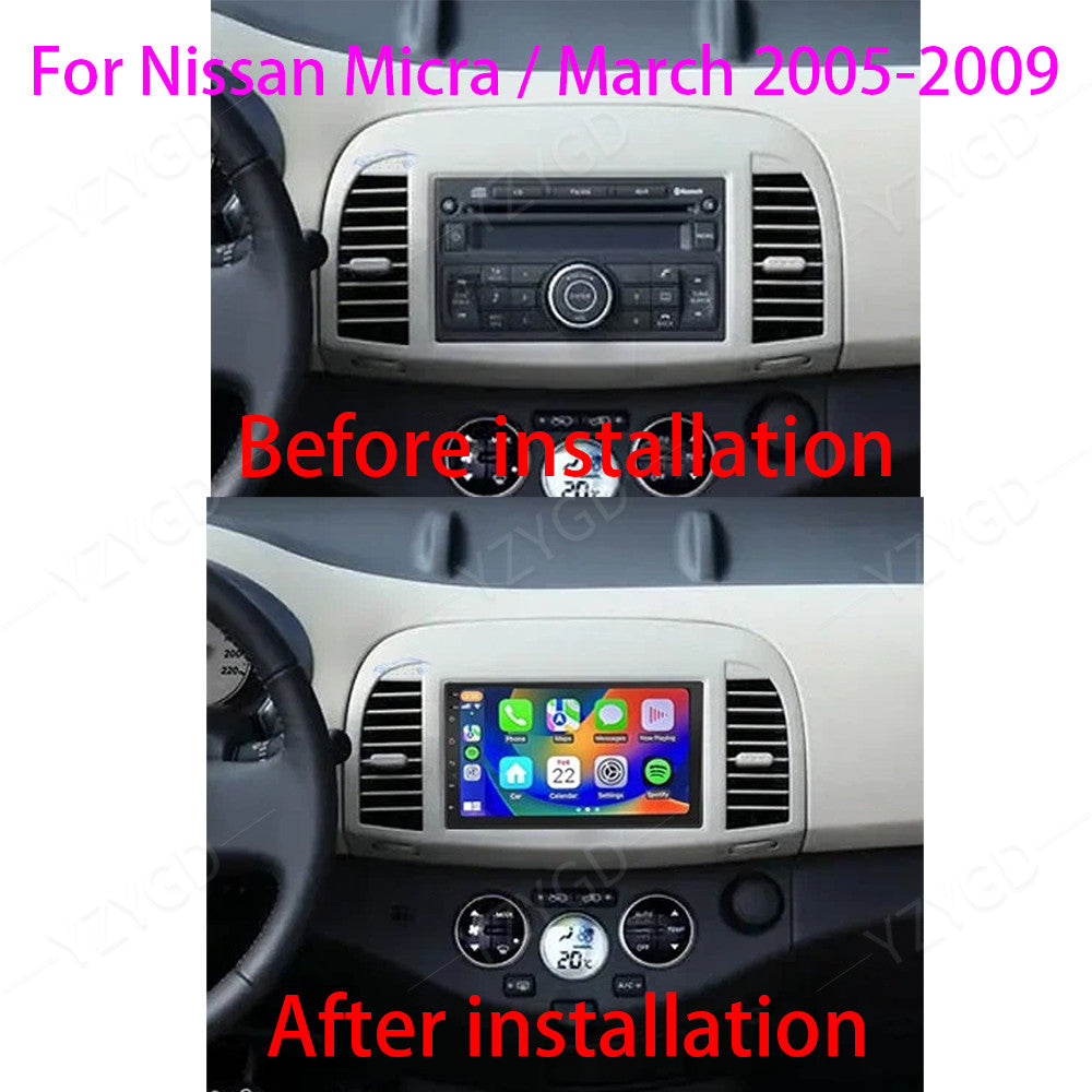 7inch Android Auto CarPlay for Nissan Micra/March 2005-2009 Stereo Car Radio GPS
