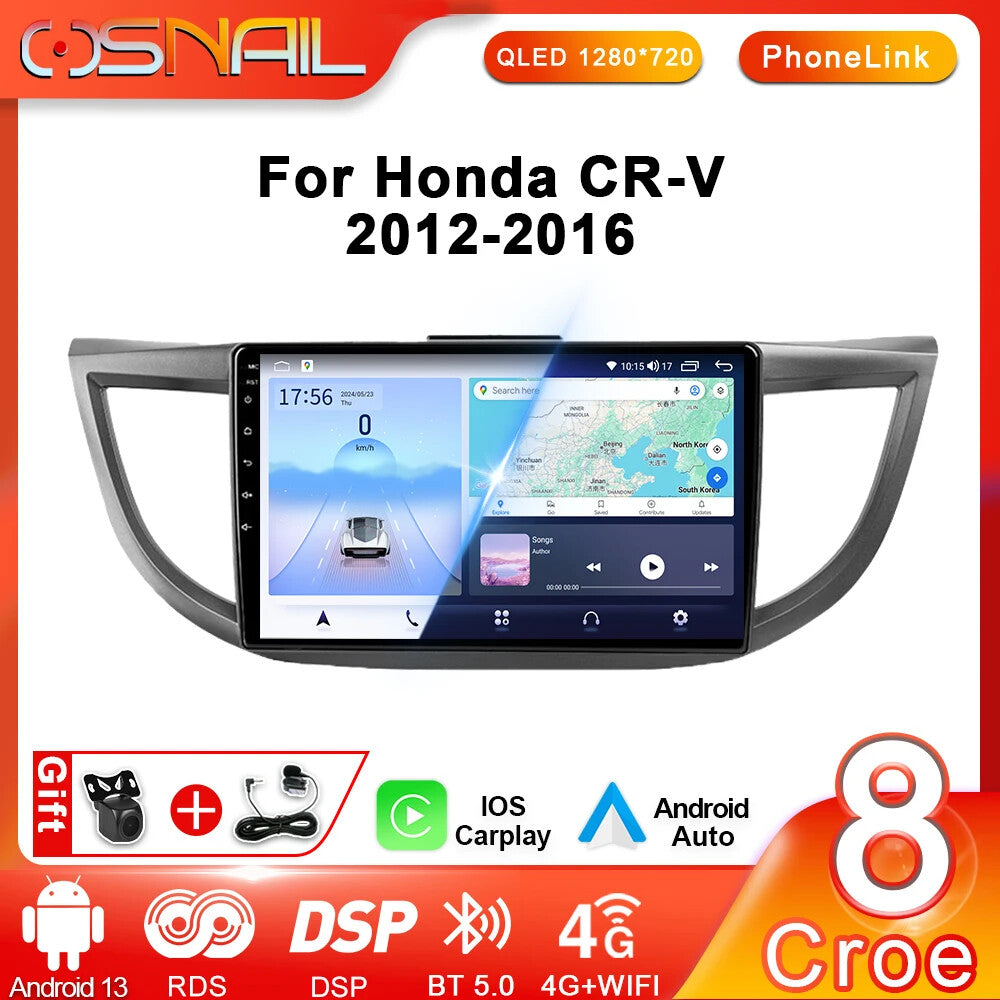 for Honda CRV for CR-V 2012-2016 CarPlay Android Car Radio Video Player Screen GPS