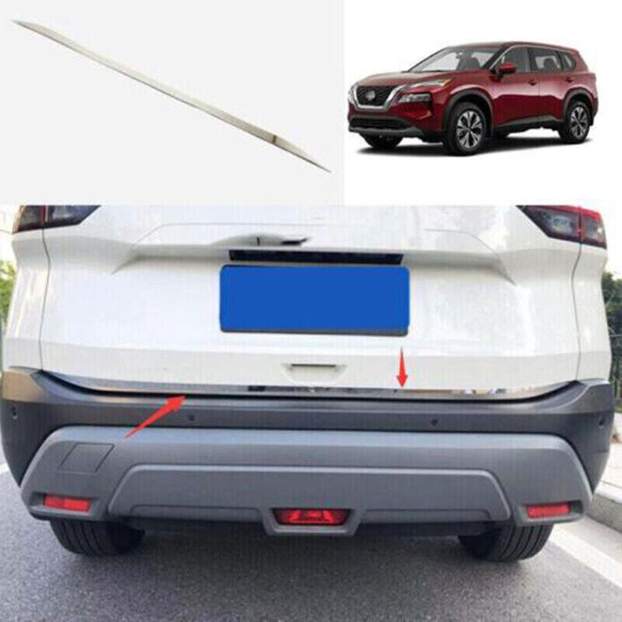 for Nissan Rogue 21-23 Chrome Steel Rear Tailgate Trunk Lid Strip Cover Trim 1P